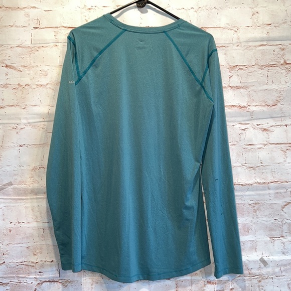 Columbia Omni-wick women’s long sleeve teal loose fit activewear pullover top M - Picture 4 of 9